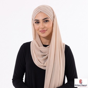 Premium Custom Chiffon Hijab Scarf <b>Silk</b> Feel <b>Head</b> <b>Wrap</b> OEM ODM Manufacturer India Textile Supplier - Product Image 1