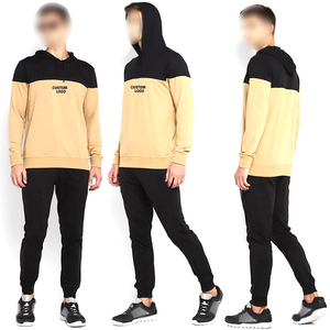 2026 For Wholesale Rate Comfortable <b>Men's</b> Two-Piece Loungewear Set Color Block <b>Pullover</b> Hoodie & Sweatpants For Daily Wear - Product Image 6