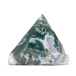 Tour de cristal en agate mousse naturelle en gros avec base brute pour la décoration intérieure, la guérison Reiki, les pierres énergétiques et les spécimens minéraux - Product Image 1