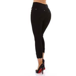 กางเกงยีนส์ผู้หญิงทรงหลวมสีเทาเข้ม สไตล์สตรีทแวร์ ระบายอากาศได้ดี เอวหลวม เซ็กซี่ โชว์สัดส่วน ใส่สบายๆ - Product Image 4