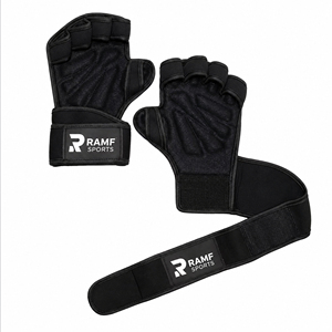 Ventilated Workout <b>Gloves</b> for Men and Women New Rubber Gym Fitness Cross Training <b>Gloves</b> with Built-in Wrist Wraps - Product Image 1