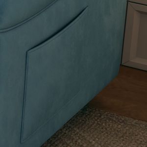 Divano Letto in Velluto Blu da 54 Pollici, un Capolavoro per il Soggiorno con Opzione Letto Estraibile - Product Image 3