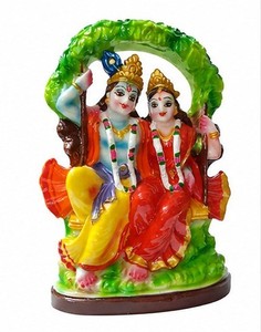 Sculpture de table moderne en résine Radha Krishna Ji, artisanat décoratif pour la maison, motif d'arbre imprimé sur mesure - Product Image 4