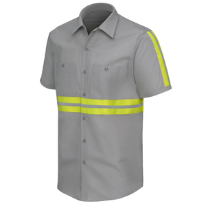 Uniforme de sécurité, gilet de sécurité à manches courtes, vêtements de travail de bureau, haute visibilité, réfléchissant, ANSI classe 1, imperméable, logo personnalisé, homme - Product Image 4