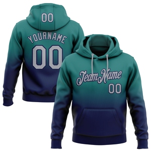Sweat-shirt à capuche sportif tendance bleu clair dégradé rouge-marine, personnalisé et cousu sur mesure, vente en gros OMMIZ INDUSTRY - Product Image 2