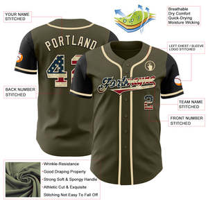 Camisetas de béisbol deportivas personalizadas para hombre, uniformes personalizados, nombres/números personalizados, logotipos del equipo, cuello alto, manga corta, 300g, 100% - Product Image 1