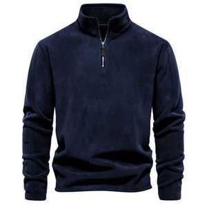 Sudadera polar con cremallera de un cuarto para hombre – Sudadera térmica ligera con cuello alto para uso casual y al aire libre - Product Image 5