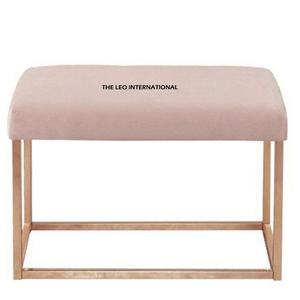 Taburete Otomano Metálico Tapizado en Oferta para Decoración del Hogar y Hoteles, Uso en Sala de Estar, Gimnasio, Tocador, Puffs - Product Image 4
