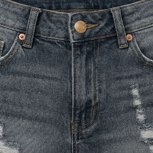 กางเกงยีนส์ขาสั้นผู้หญิงแบบเซ็กซี่ ขาดๆ เซอร์ๆ สีสันปรับแต่งได้ กระโปรงยีนส์ผ้าฝ้ายมีกระเป๋า สไตล์ลำลองสำหรับฤดูร้อน เหมาะสำหรับใส่เดินเล่นในเมือง - Product Image 4