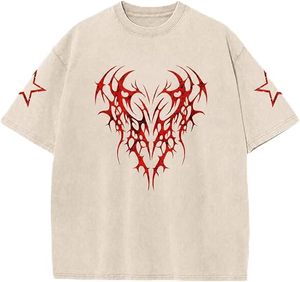 T-shirts en coton imprimés à manches courtes pour hommes, col rond, coupe ajustée, écologiques, 220g, vente en gros d'usine, décontractés et basiques - Product Image 1