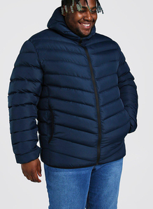 High Quality Custom Men's Shiny Winter Canvas Stand Collar Oversized <b>Zip</b>-<b>Up</b> Puffer <b>Jacket</b> - Product Image 5