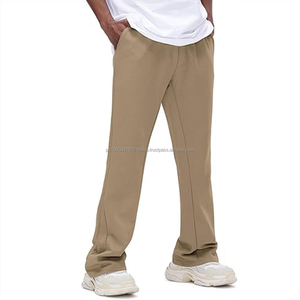Pantalon évasé pour homme élégant et respirant à taille haute, léger, à jambe large, design polyvalent, imperméable, séchage rapide, en toile - Product Image 5