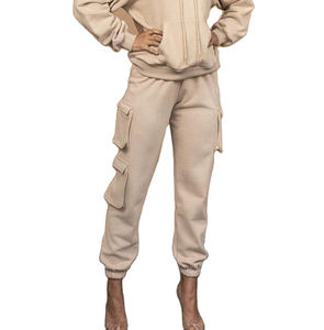 Pantalon de survêtement pour femme, coupe décontractée, taille à cordon de serrage, pour tenue décontractée, voyage et usage quotidien - Product Image 2
