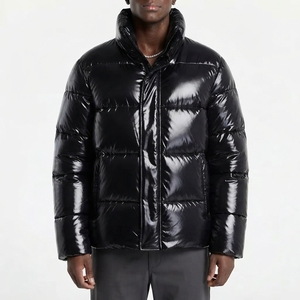 Men's Long Hooded Puffer <b>Jacket</b> Summer Quilted Padded Warm Windproof Waterproof Casual Outdoor Front Logo Custom OEM Wholesale - Product Image 1
