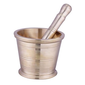 Traditional Indian Spice and Coffee <b>Grinder</b> Khalbatta <b>Herb</b> Crusher Premium Solid Brass Mortar Pestle at Wholesale cheap price - Product Image 1