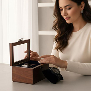 Organizador de Relojes de Madera de Lujo, Caja de Regalo de Madera para Relojes con Marca Personalizada por AYAANS - Product Image 2
