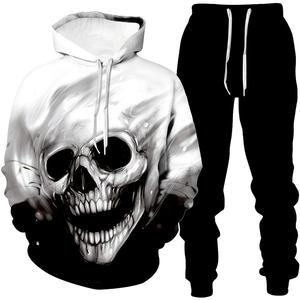 Survêtement à capuche imprimé 3d pour hommes fabriqué en tissu respirant anti-transpiration 100% coton - Product Image 1