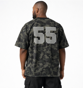 Custom New Design Men's Camouflage Oversized T-Shirt Sublimation Oversized Tee Digital Print Camo <b>Tshirt</b> For Men - Product Image 4