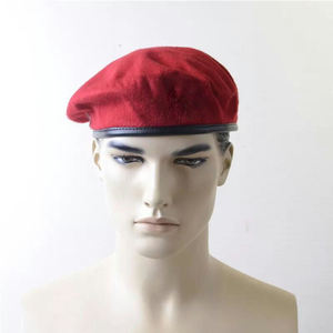 <b>Red</b> <b>Wool</b> Beret Hat Unisex Casual Spring Autumn 56-58CM Velvet Style Adult Hat 100 Percent <b>Wool</b> Outdoor Parade Ceremony Beret - Product Image 1