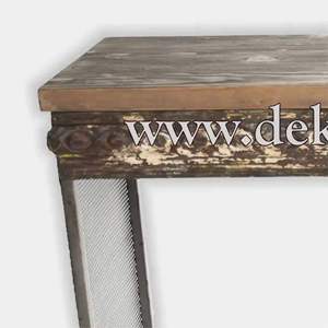 Table de bureau et console Art Déco faite à la main en bois et métal, mobilier de bureau, décoration de luxe pour la maison, design personnalisé Dekor Asia - Product Image 3