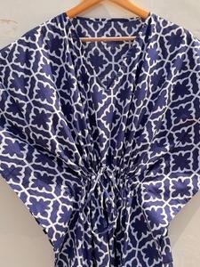 Indigo Designer <b>Kaftan</b> Dress Bulk Order Resort Wear Women <b>Kaftan</b> - Product Image 4