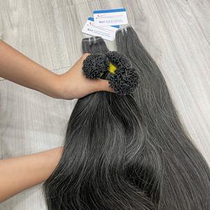 CABELLO DE LA MEJOR CALIDAD: Extensiones de Cabello con Punta de Queratina, Punta K, Cabello Europeo Gris Natural Liso, Cabello Vietnamita con Punta - Product Image 4