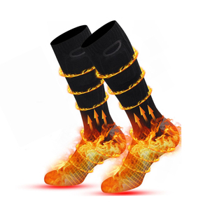 Chaussettes chauffantes électriques rechargeables unisexes pour l'hiver, pour hommes et femmes, pour la randonnée, le camping, la moto, le ski - Product Image 2