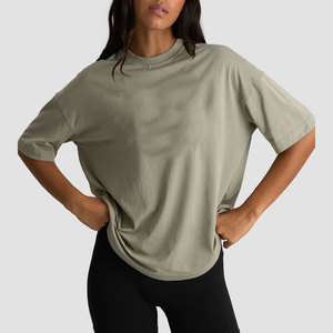 Fitness <b>Top</b> Moisture Wicking Plus Size Summer New Arrival Sportswear Athletic Down Shoulder Plus Size 100% Cotton Shirt - Product Image 3