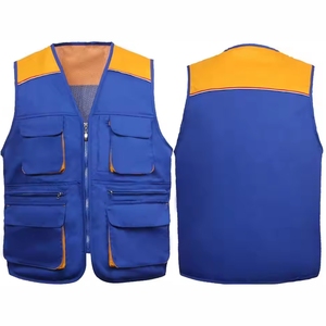 Men's Gray Multi Pocket <b>Utility</b> <b>Vest</b> With Zipper Closure Breathable Casual Outerwear V-neck Design For Spring Wear 2026 - Product Image 5