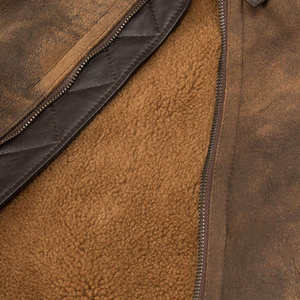 Veste en cuir véritable et toile personnalisable pour homme, style streetwear hivernal, imperméable, respirante, en tissu léger, qualité supérieure - Product Image 4