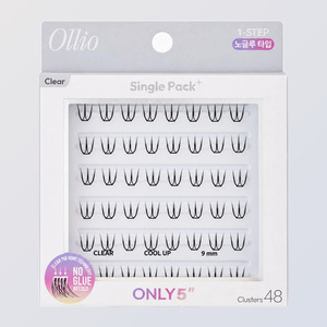 Extensions de cils Olio sans colle, paquet individuel PLUS, transparent, court, 2 types au choix, 1 cils artificiels - Product Image 5