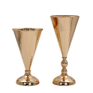 Juego de Jarrones de Mesa Modernos y Atractivos de Metal Dorado con Base de Bola de Cristal, Decoración de Centro de Mesa para Bodas, Alta Calidad - Product Image 3