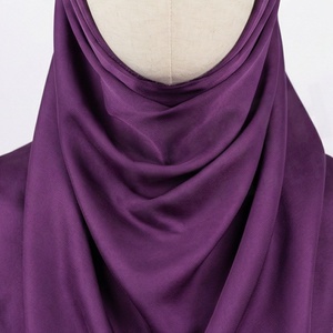 Châle en satin de soie uni pour femme, écharpe ethnique pour usage quotidien - Product Image 5