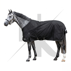 Horse Stable Equipment Lightweight <b>Waterproof</b> Equine Horse Rug Breathable Turnout Blanket Outdoor Rain <b>Sheet</b> Ripstop Cotton - Product Image 3