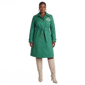 AKA Trench <b>Coat</b> <b>Women</b> Green Belted Long <b>Coat</b> Elegant Outerwear <b>Double</b> <b>Breasted</b> Sorority Greek Apparel Stylish Fashion Jacket - Product Image 6