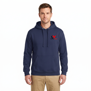Sweat à capuche décontracté pour homme en molleton 100% coton, 300 grammes, avec poche, col uni, logo frontal, plusieurs tailles disponibles - Product Image 1