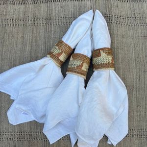 Handmade <b>Bamboo</b> Napkin Rings Bohemian Style Irregular Shape Home <b>Table</b> Decoration 6Pcs Set - Product Image 5
