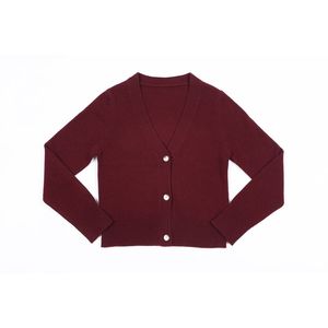 Cardigan à col en V pour femmes sur mesure Manches longues ajustées Style chinois tricoté mince pour la saison d'automne - Product Image 3