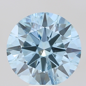 Diamante Cultivado en Laboratorio de Corte Redondo de 10.08 Ct, Azul Intenso, Certificado I1 IGI, Diamante Suelto CVD al por Mayor para la Fabricación de Joyas - Product Image 1