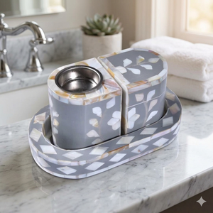 Quemador de Incienso de Lujo Estilo Mabkhara, para Benzoin y Bakhoor, Uso Religioso en el Hogar u Oficina, Decoración Pequeña Rectangular de Color Natural - Product Image 1