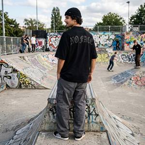 Camiseta de Hombre con Logotipo Personalizado, 100% Algodón Tejido, Estilo Urbano, Corte Holgado, Estampado Gótico, Antiarrugas - Product Image 2