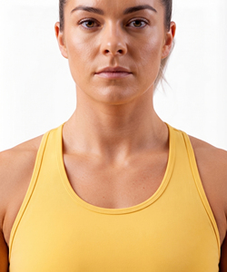 Maillot de netball pour femmes, col rond, sans manches, 100% polyester, sublimé - Product Image 5