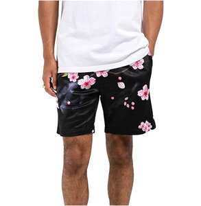 Shorts de sport pour hommes de style hip-hop avec logo personnalisé de haute qualité, vente en gros d'usine, shorts de basket-ball imprimés par sublimation - Product Image 3