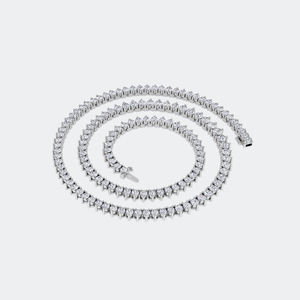 Collar de tenis con diamantes redondos engastados en punta de 10.00 quilates - Product Image 2