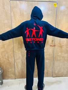 Conjunto Deportivo de Dos Piezas para Hombre, Invierno, con Pedrería, 100% Algodón, Tela Suave, Estilo Casual para Uso Diario, Moda - Product Image 5