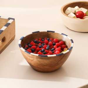 High Demands Large Luxury Wooden Bowl With Lid Handmade Eco-Friendly Wedding Dinnerware Polished Stocked Home Low Price - Product Image 2