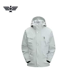 Chaqueta de Invierno para Hombre, Personalizable, Clásica, Impermeable, con Capucha y Cremallera, Estilo Urbano, Cortavientos, Informal, con Múltiples Bolsillos Delanteros - Product Image 2