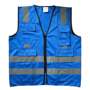OEM High Visibility Workwear Zipper Reflective Safety <b>Work</b> Vest for Men Hi Vis Safety Vest <b>Stand</b> Collar Quick Dry Reversible - Product Image 6