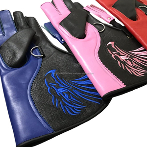 Guantes de seguridad de cuero de vaca XL 35cm de cetrería de alta calidad, bordado de halcón personalizado para exteriores, cetrería de Venta caliente - Product Image 4