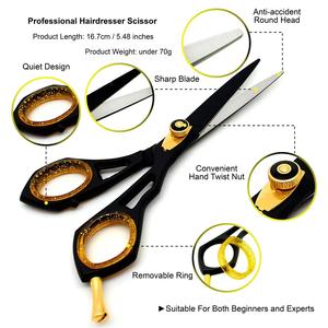 Ciseaux de coiffure professionnels en acier inoxydable 440C, lame tranchante, manche long, pour droitiers, manche en plastique - Product Image 6